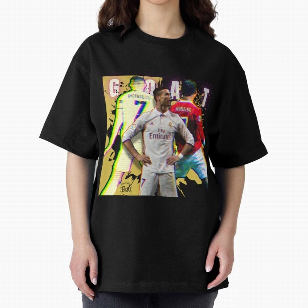 Cristiano Ronaldo ¨C The GOAT Era Tribute Oversized T-Shirt Support the Legends of the FIFA World Cup 2026 USA Canada Mexico Journey through Haaland Highlights, France and Portugal Pride, Game Day Rituals, Football Legends, Country Pride and the
