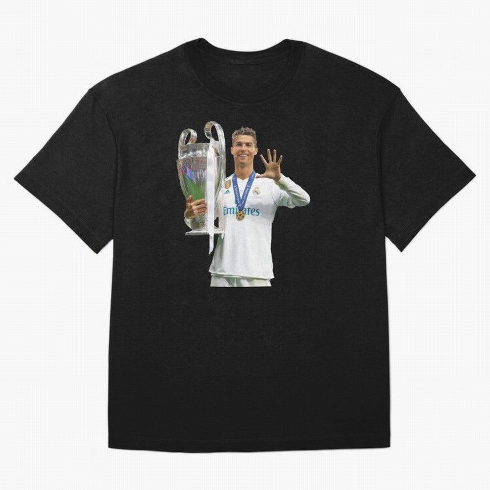 Cristiano Ronaldo with the cup Oversized T-Shirt Celebrate Rivalries and Pride in FIFA World Cup 2026 Group Stage Driven by Cristiano Ronaldo, Haaland and CR7, Brazil, Portugal and Argentina Energy, Global Supporter Spirit, Legendary Goals,