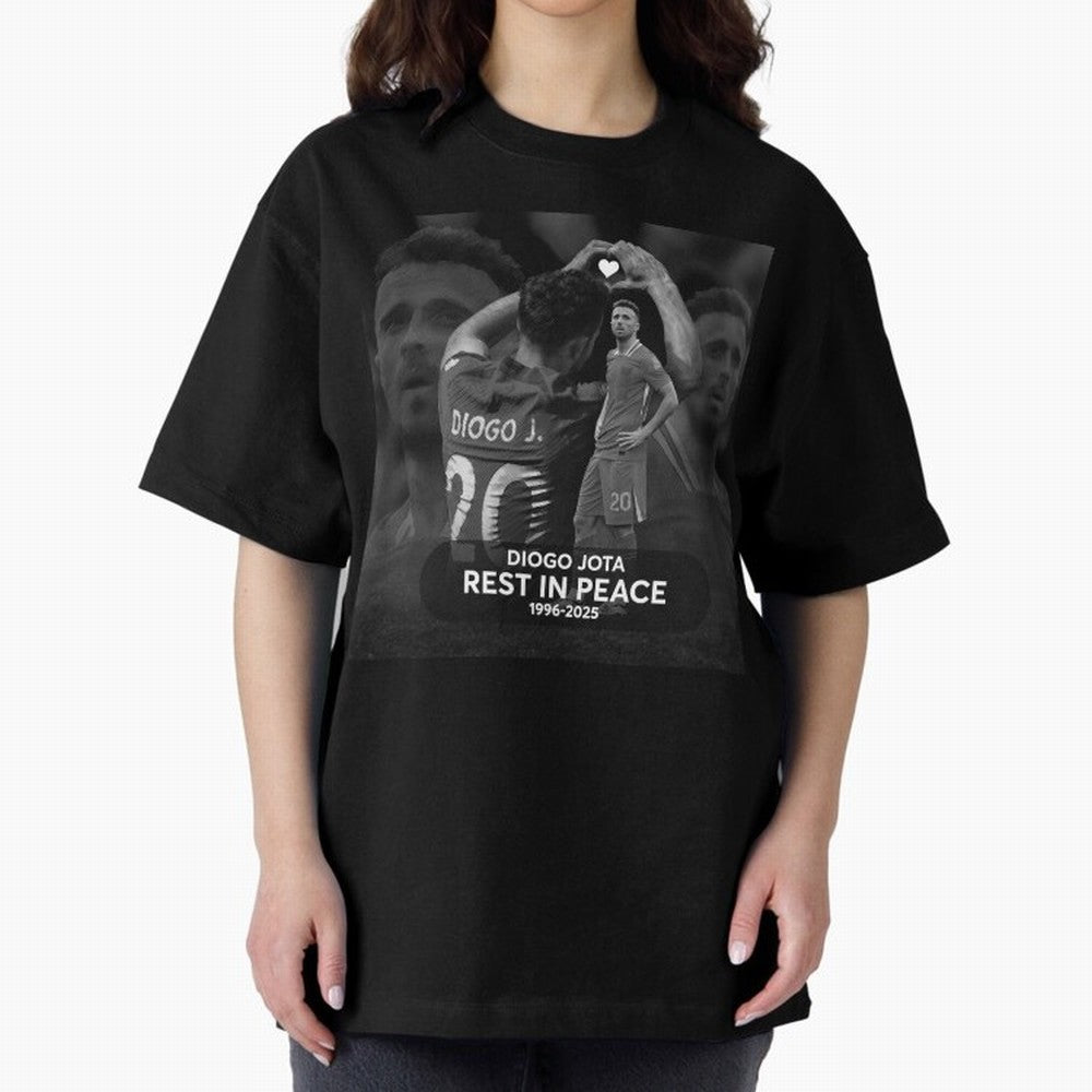 Diogo Jota rest in peace Oversized T-Shirt Show Passion for the Stars of FIFA World Cup 2026 Celebrating Cristiano Ronaldo, Haaland and CR7, Argentina Energy, Championship Spirit, Famous Goals, Roaring Crowds and International Football Unity; Made