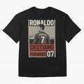CR7 Legacy ¨C Cold Blooded Greatness Poster Art Oversized T-Shirt Join Supporters Worldwide for the FIFA World Cup 2026 Journey through Haaland and Mbappe Highlights, Brazil, Portugal and Argentina Pride, Football Festival Excitement, Trophy