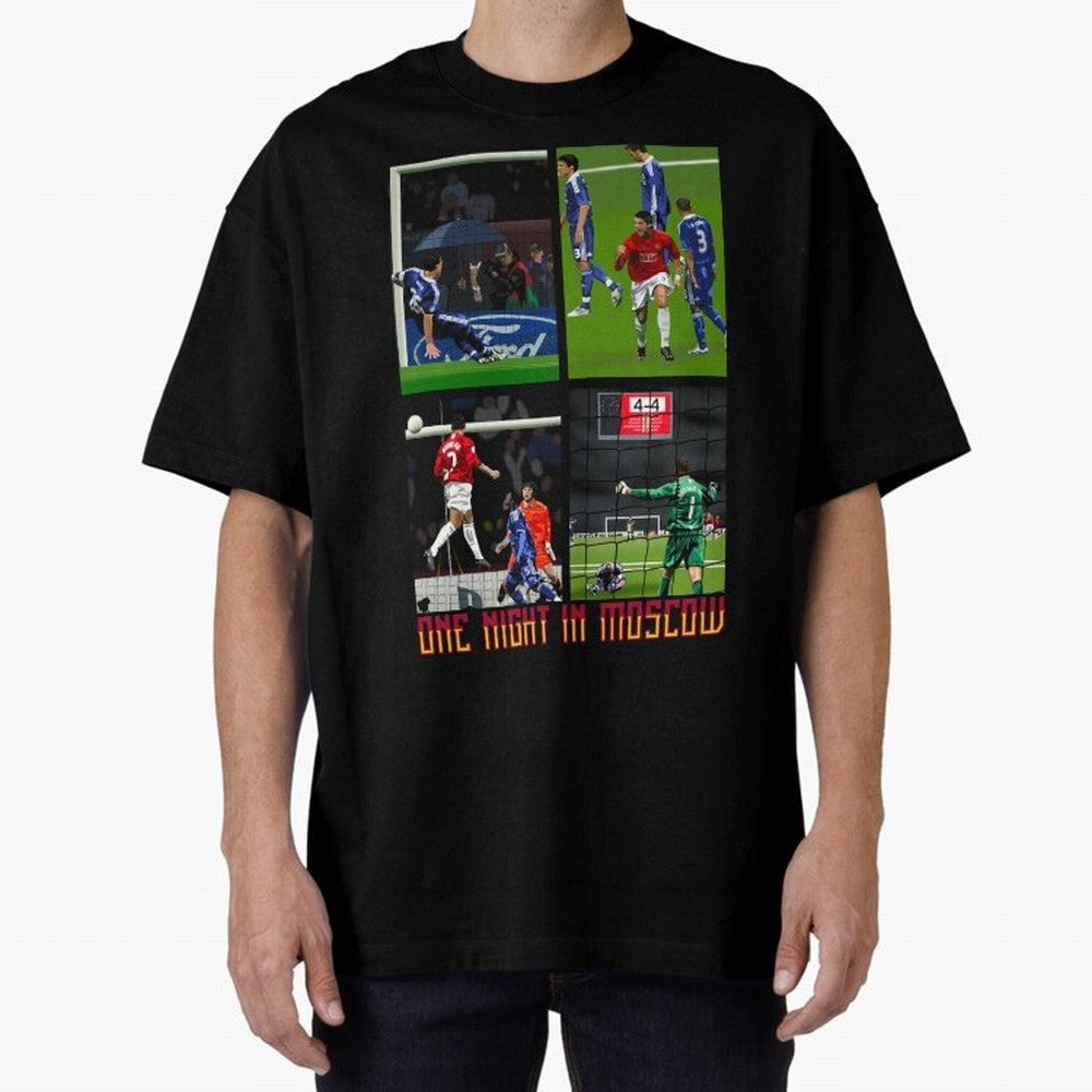 One Night in Moscow ¨C Manchester United 2008 Champions League Glory Artwork Oversized T-Shirt Wear the Spirit of FIFA World Cup 2026 Group Stage Built around CR7, Argentina, France and Brazil Energy, Championship Spirit, Famous Goals, Roaring