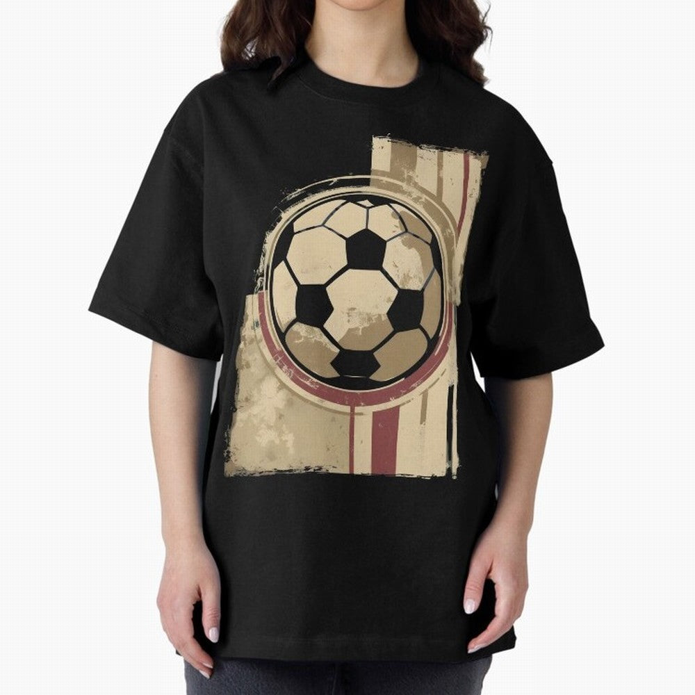 Soccer ball Oversized T-Shirt Celebrate Classic Football Spirit in FIFA World Cup 2026 USA Canada Mexico Spirit, with Spain and Netherlands, Messi and Cristiano Ronaldo, Supporter Pride, Iconic Celebrations, Legendary Names and Global Match Day