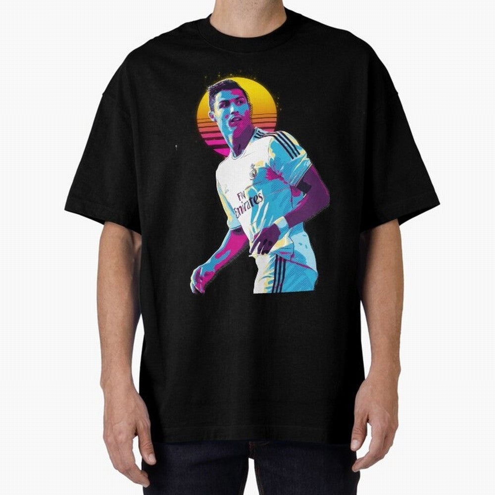 Christiano Ronaldo retro 2 Oversized T-Shirt Celebrate National Team Dreams in FIFA World Cup 2026 Group Stage with Messi, Brazil, Portugal and Argentina Energy, Goal Celebration Energy, Supporter Heritage, Football Icons and Worldwide Tournament