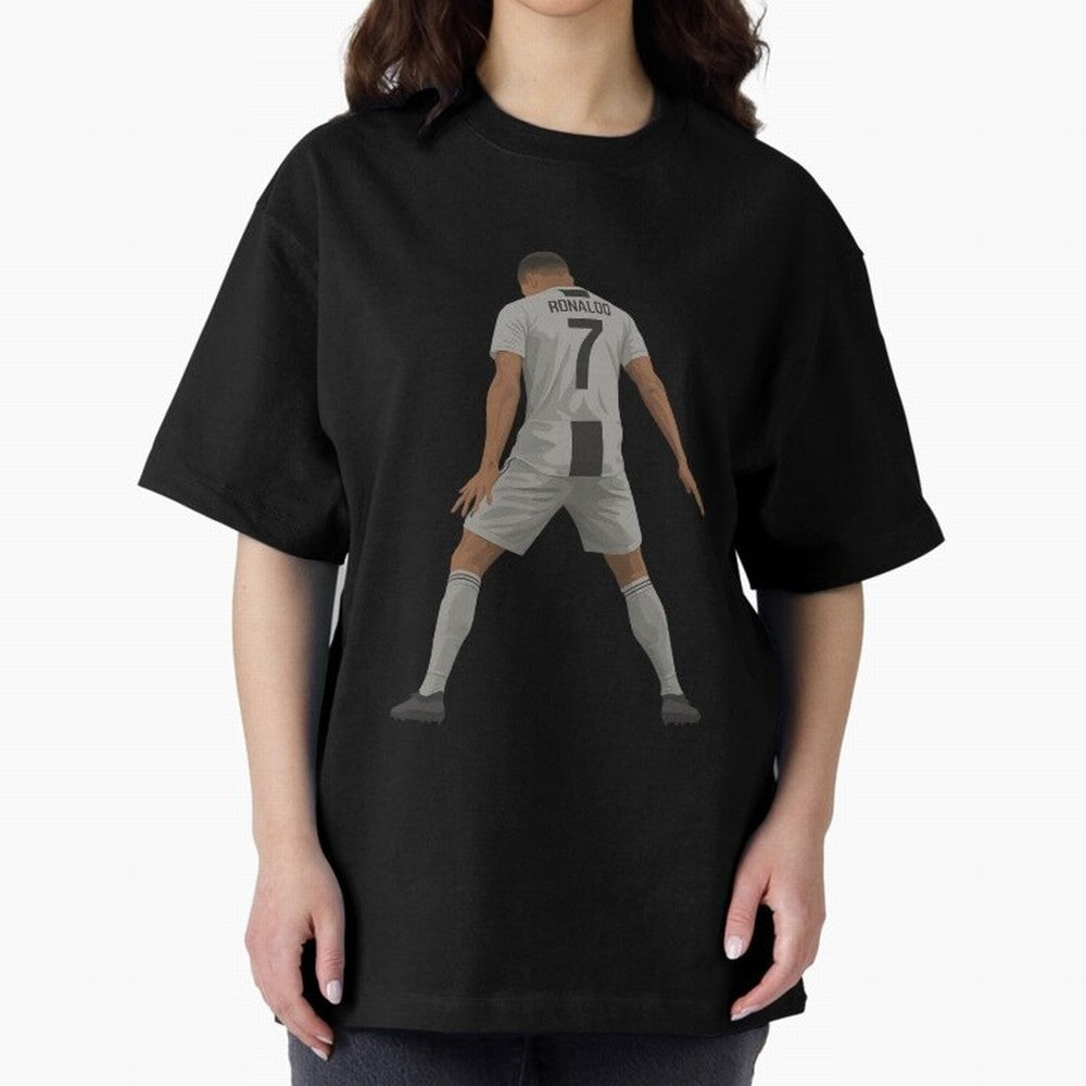 Cristiano Ronaldo Iconic Celebration Oversized T-Shirt Embrace Match Day Hype around FIFA World Cup 2026, Messi, CR7 and Mbappe, Brazil, Portugal and Argentina, Football Festival Excitement, Trophy Ambitions, Country Rivalries and Star Player Buzz;