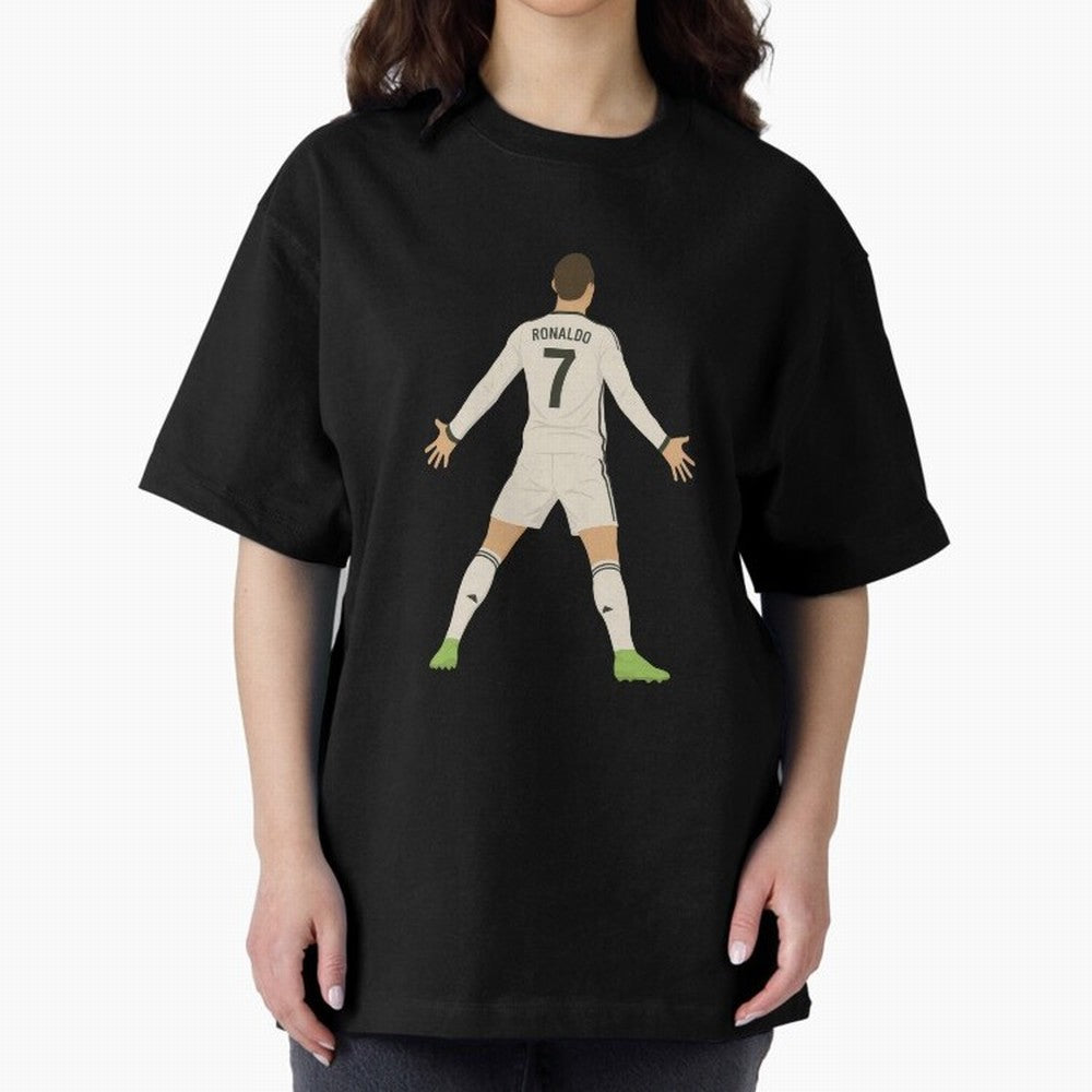 Cristiano Ronaldo Iconic Celebration Oversized T-Shirt Bring Supporter Culture to FIFA World Cup 2026 Spirit, Inspired by England, Messi, Neymar and Mbappe, Supporter Pride, Iconic Celebrations, Legendary Names and Global Match Day Energy; Perfect