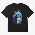Cristiano Ronaldo & Messi Wpap Art Oversized T-Shirt Experience the Global Stage of FIFA World Cup 2026 Spirit, Connected to Argentina, Messi, Neymar and Mbappe, Goal Celebration Energy, Supporter Heritage, Football Icons and Worldwide Tournament