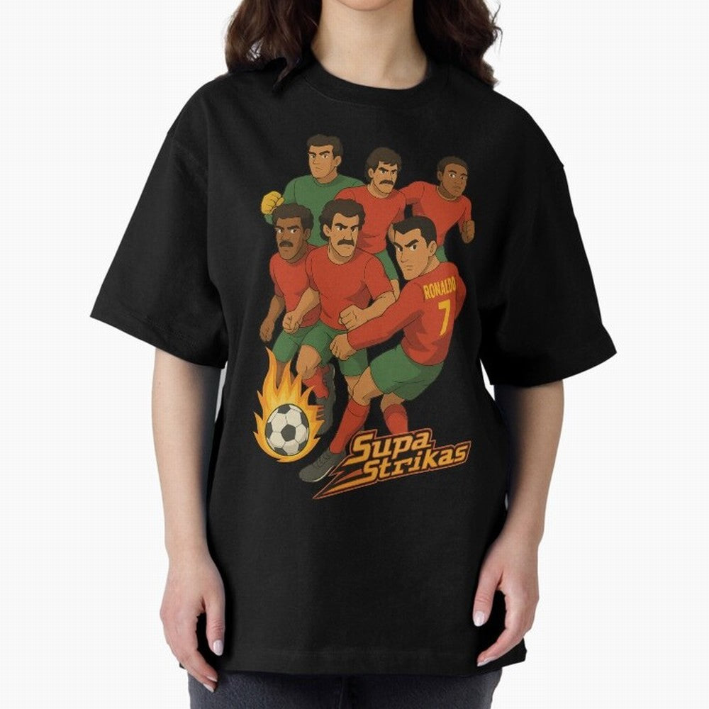 Supastrikas Portugal Team Version Oversized T-Shirt Carry the FIFA World Cup 2026 Group Stage Journey through Haaland and Mbappe Highlights, Spain and Netherlands Pride, Sports Nostalgia, International Competition, Famous Players and Unforgettable