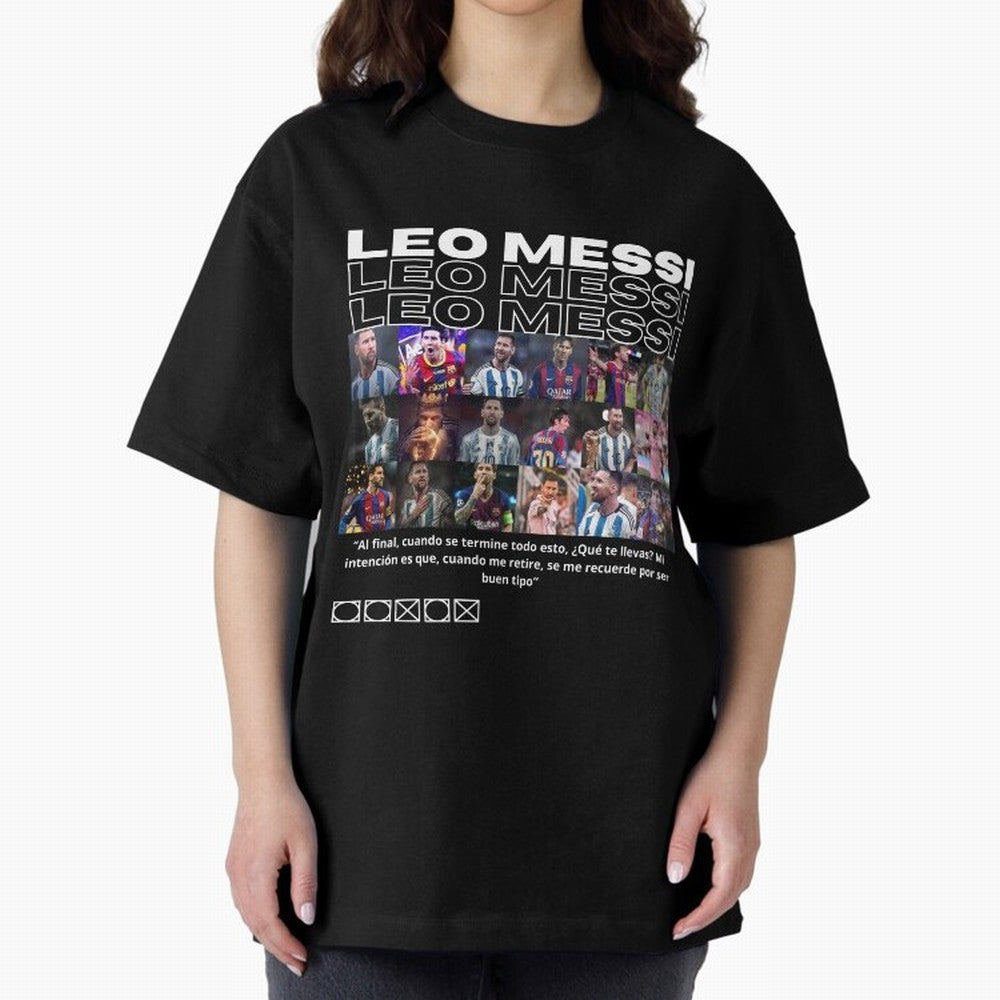 Leo Messi design Oversized T-Shirt Celebrate the Biggest Stage of FIFA World Cup 2026 Capturing Cristiano Ronaldo, Portugal, Spain and Germany Energy, Retro Football Energy, Iconic Rivalries, Trophy Chase Drama and Stadium Atmosphere; Built for