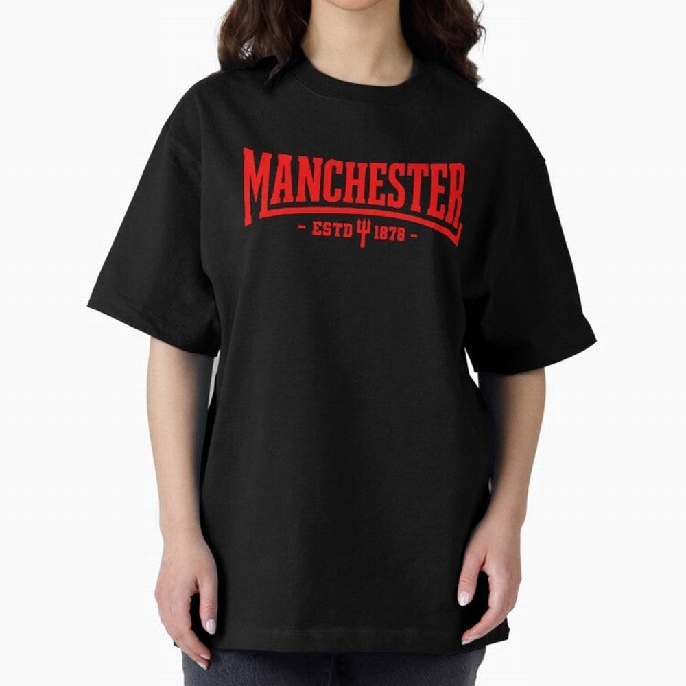 Manchester United 1878 Oversized T-Shirt Bring Bold Fan Energy to FIFA World Cup 2026 USA Canada Mexico for Fans of CR7 and Spain, Bringing Football History, Final Match Energy, Crowd Noise and Once in a Lifetime Moments; Ideal for Fans Who Follow