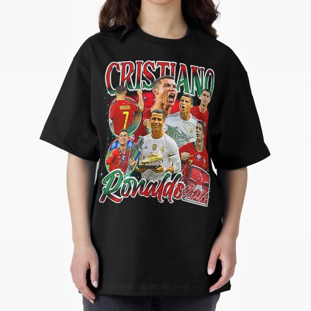 Cristiano Ronaldo Premium Quality Oversized T-Shirt Feel the Heartbeat of FIFA World Cup 2026 Group Stage Spirit, Driven by England, CR7, Tournament Hype, Historic Matchups, Family Viewing Parties and Global Sports Pride; Ideal for Fans Who Follow