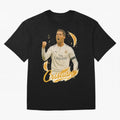 Cristiano Ronaldo Madrid Art - Iconic Soccer Legend Tribute Oversized T-Shirt Follow FIFA World Cup 2026 with Messi, Brazil Energy, Champion Mindset, Group Stage Buzz, Knockout Tension and Passionate Fan Culture; Built for Supporters Chasing Trophy