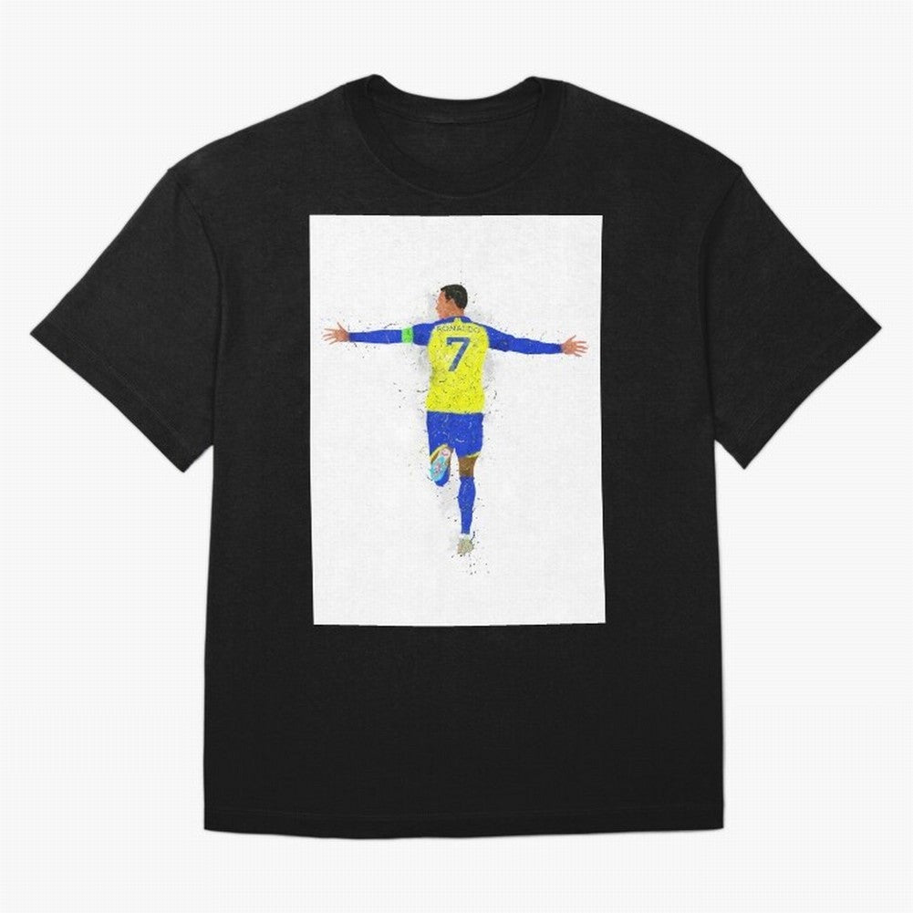 Cristiano Ronaldo Al Nassr Football Oversized T-Shirt Honor the Beautiful Game during FIFA World Cup 2026 Group Stage Spirit, Inspired by Netherlands, CR7 and Messi, Football Festival Excitement, Trophy Ambitions, Country Rivalries and Star Player