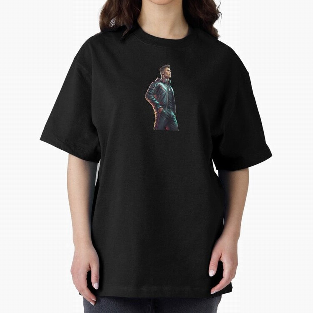 Cristiano Ronaldo Dj Oversized T-Shirt Step into FIFA World Cup 2026 USA Canada Mexico Driven by CR7 and Messi, Argentina and Brazil Energy, Worldwide Fan Energy, Dramatic Goals, Stadium Lights and Championship Celebrations; Perfect for Supporters