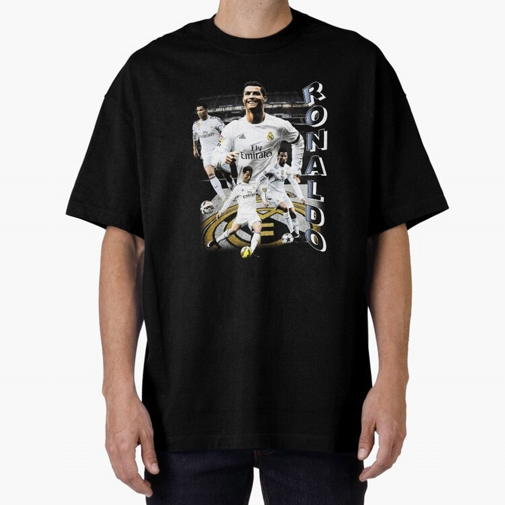 Cristiano Ronaldo Vintage Oversized T-Shirt Mark Global Football Passion for FIFA World Cup 2026 Group Stage, Connected to Messi, Argentina, Tournament Hype, Historic Matchups, Family Viewing Parties and Global Sports Pride; Great for Watch
