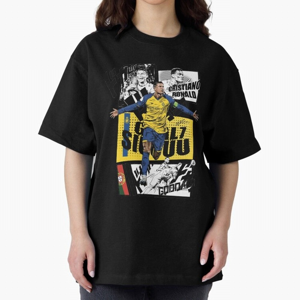 Cristiano Ronaldo CR7 Scorer Oversized T-Shirt Back the Journey through FIFA World Cup 2026 USA Canada Mexico Capturing Mbappe and Neymar, Portugal Energy, Tournament Hype, Historic Matchups, Family Viewing Parties and Global Sports Pride; Made for