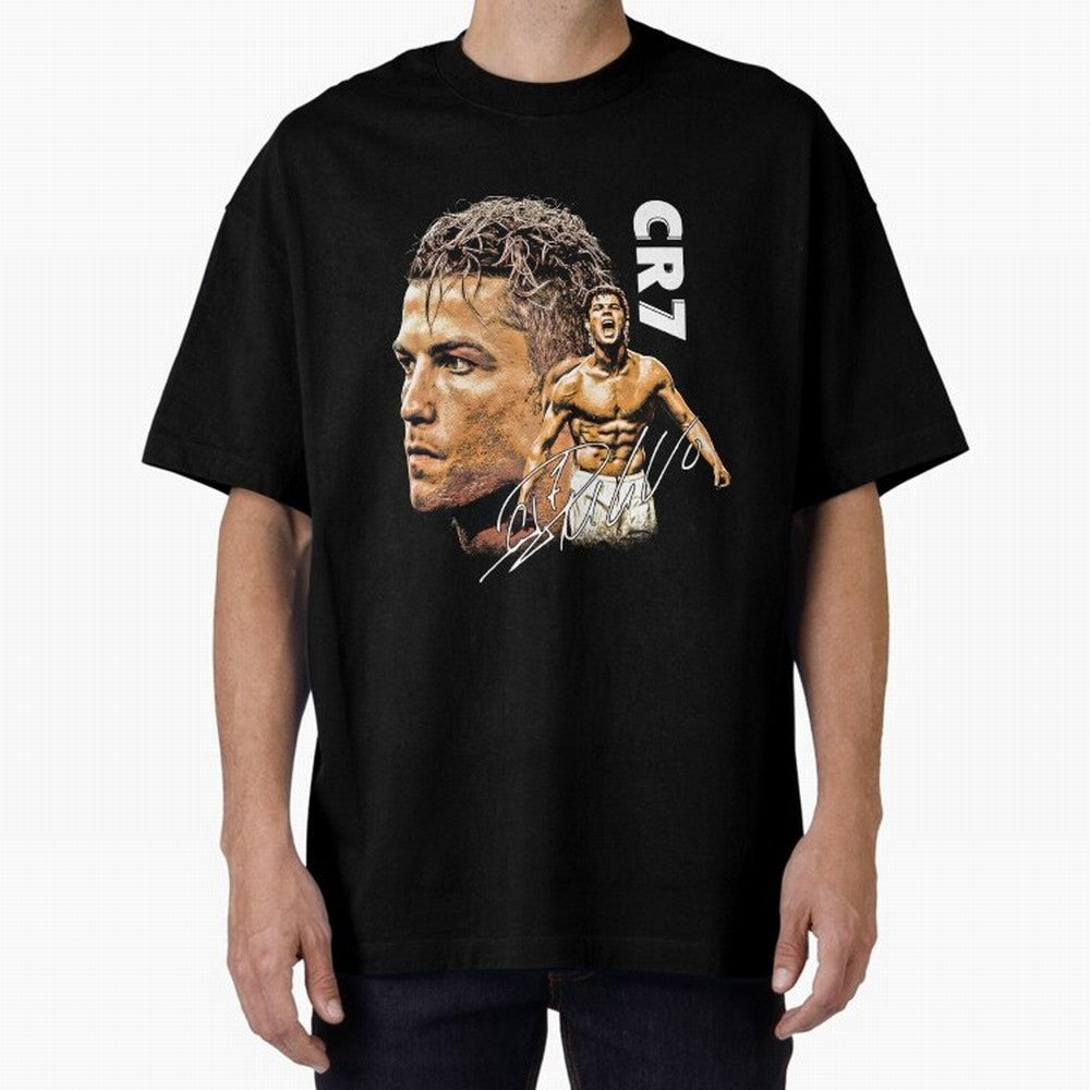 Cristiano Ronaldo Football Legend T-Shirt Oversized T-Shirt Follow the Road to the FIFA World Cup 2026 USA Canada Mexico Journey through Cristiano Ronaldo, Haaland and CR7 Highlights, Argentina, France and Brazil Pride, Football Festival