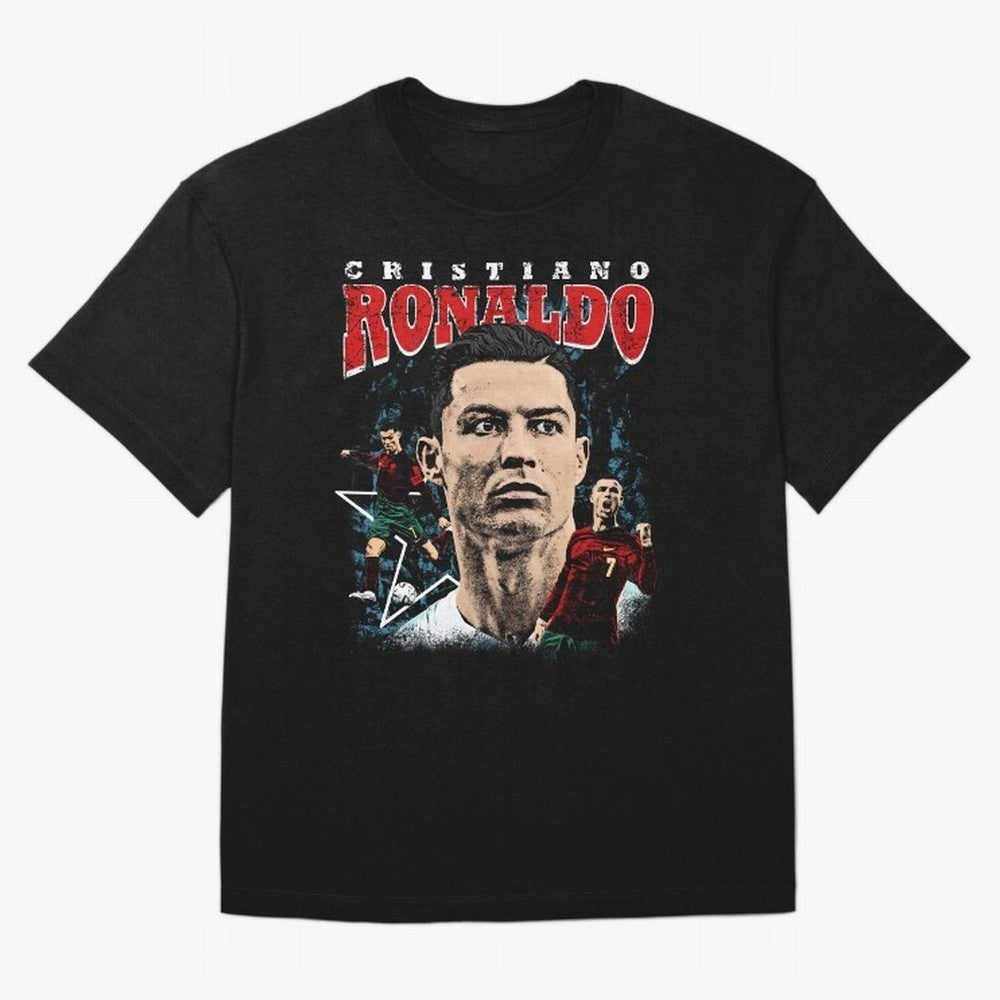 Cristiano Ronaldo CR7 Iconic T-Shirt Oversized T-Shirt Show Your Stadium Side during Match Day Hype around FIFA World Cup 2026 USA Canada Mexico, Mbappe, Germany, Goal Celebration Energy, Supporter Heritage, Football Icons and Worldwide Tournament