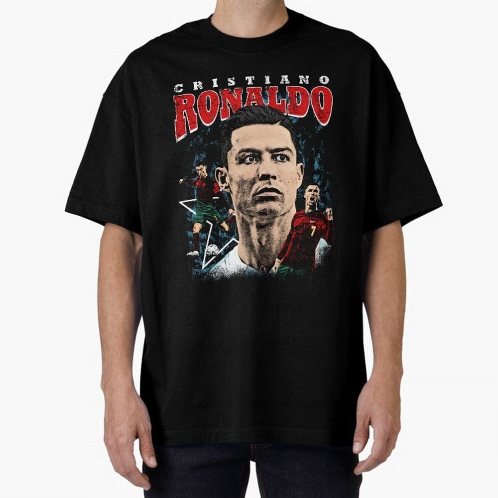 Cristiano Ronaldo CR7 Iconic T-Shirt Oversized T-Shirt Show Your Stadium Side during Match Day Hype around FIFA World Cup 2026 USA Canada Mexico, Mbappe, Germany, Goal Celebration Energy, Supporter Heritage, Football Icons and Worldwide Tournament