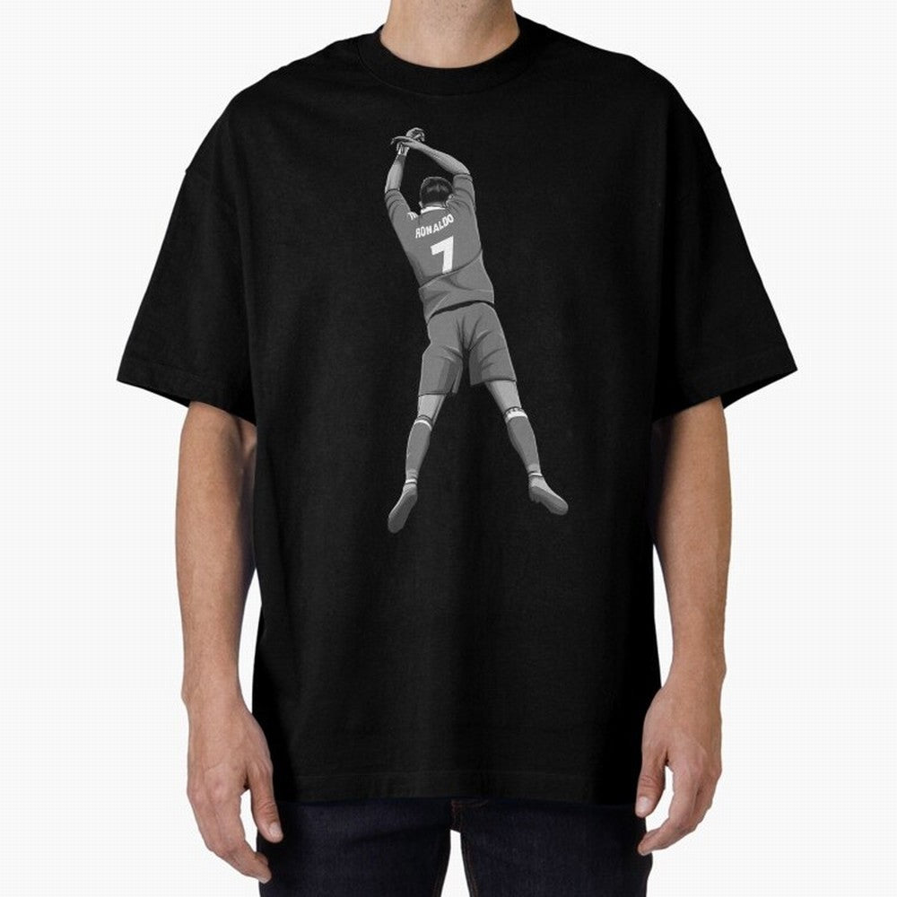 Cristiano Ronaldo Black and White Version Oversized T-Shirt Bring Legendary Rivalry Energy to the FIFA World Cup 2026 Journey through Mbappe Highlights, Spain and Netherlands Pride, Football Festival Excitement, Trophy Ambitions, Country Rivalries