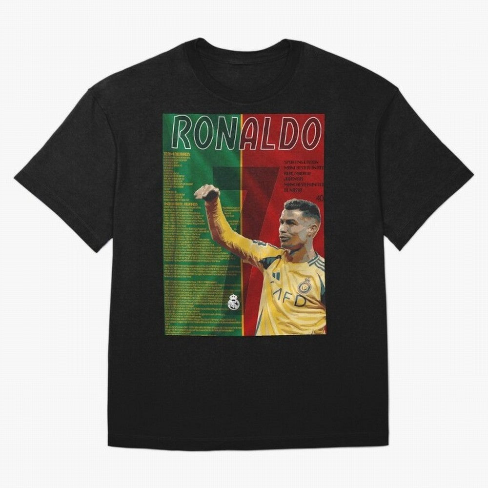 cristiano ronaldo 40th birthday tribute poster Oversized T-Shirt Show Your Stadium Side during Global Football Passion for FIFA World Cup 2026 USA Canada Mexico, Centered on Mbappe, England, Champion Mindset, Group Stage Buzz, Knockout Tension and