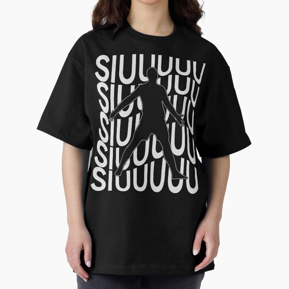 Siuuuuu Cute Soccer Present For Soccer Lovers Fan Kid's Boys Oversized T-Shirt Stand with FIFA World Cup 2026 USA Canada Mexico Spirit, Connected to France and Portugal, Messi, Neymar and Mbappe, Vintage Soccer Flavor, Modern Football Stars,