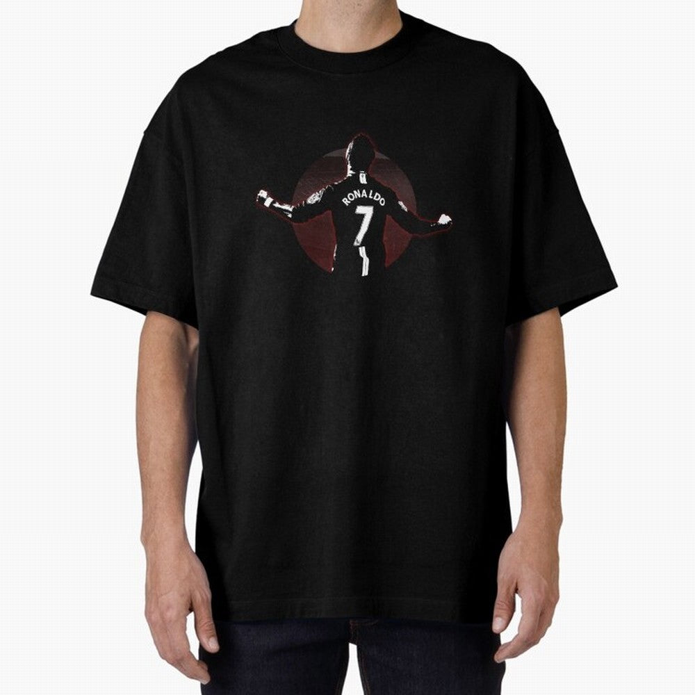 THE GOAT, Cristiano Ronalndo Oversized T-Shirt Elevate FIFA World Cup 2026 Group Stage Centered on CR7, England and Germany Energy, Global Supporter Spirit, Legendary Goals, National Colors and Tournament Celebration; Made for Die Hard Supporters,