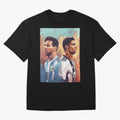 Lionel Messi and Cristiano Ronaldo Oversized T-Shirt Share the Excitement of the FIFA World Cup 2026 Journey through CR7 and Messi Highlights, Germany Pride, Vintage Soccer Flavor, Modern Football Stars, National Flags and Final Night Emotion;