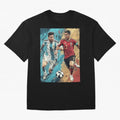 Lionel Messi and Cristiano Ronaldo Oversized T-Shirt Turn Football Passion into FIFA World Cup 2026 Spirit, Highlighting Portugal, Spain and Germany, Neymar, Haaland and Cristiano Ronaldo, Fan Favorite Moments, National Team Passion, Big Match