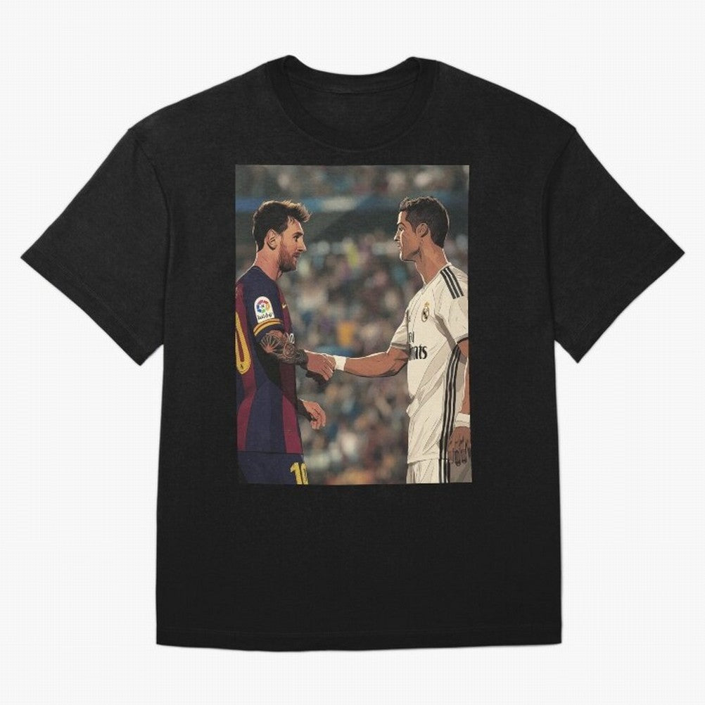 Lionel Messi and Cristiano Ronaldo Oversized T-Shirt Honor FIFA World Cup 2026 Group Stage for Fans of Messi, CR7 and Mbappe and Spain, Bringing Supporter Pride, Iconic Celebrations, Legendary Names and Global Match Day Energy; Perfect for Fans,