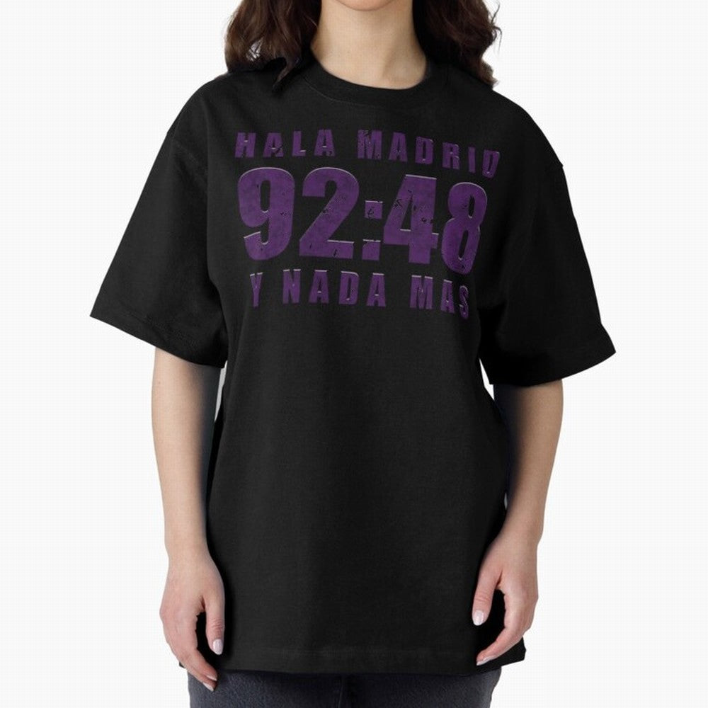 La Decima ChL 92:48 Madrid Hala Madrid Y Nada Mas History Made Madrid Bernabeu Football Soccer Legendary Oversized T-Shirt Feel the Trophy Chase of Global Football Passion for FIFA World Cup 2026 USA Canada Mexico, Filled with Cristiano Ronaldo,
