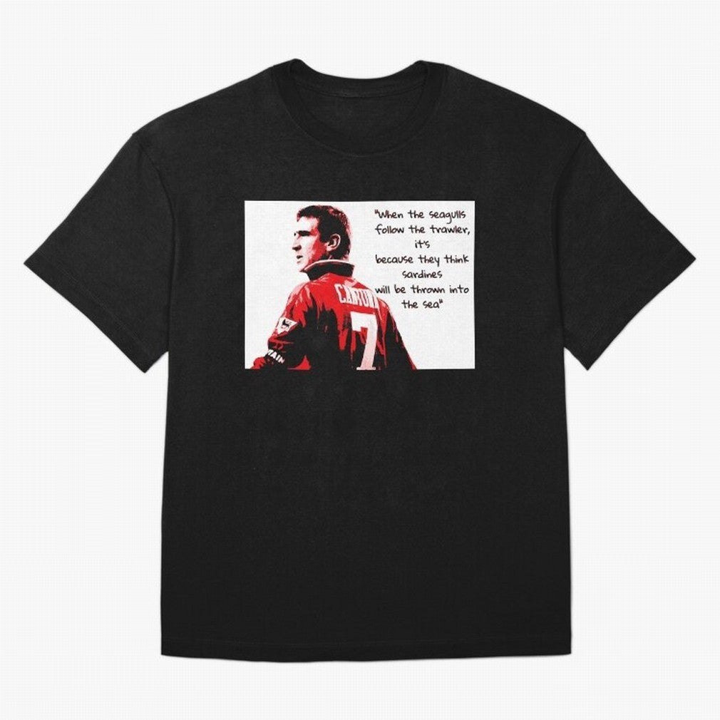 Eric Cantona - When the seagulls follow the trawler Oversized T-Shirt Celebrate the Road through FIFA World Cup 2026 USA Canada Mexico Spirit, Centered on Germany, Cristiano Ronaldo, Haaland and CR7, Football History, Final Match Energy, Crowd