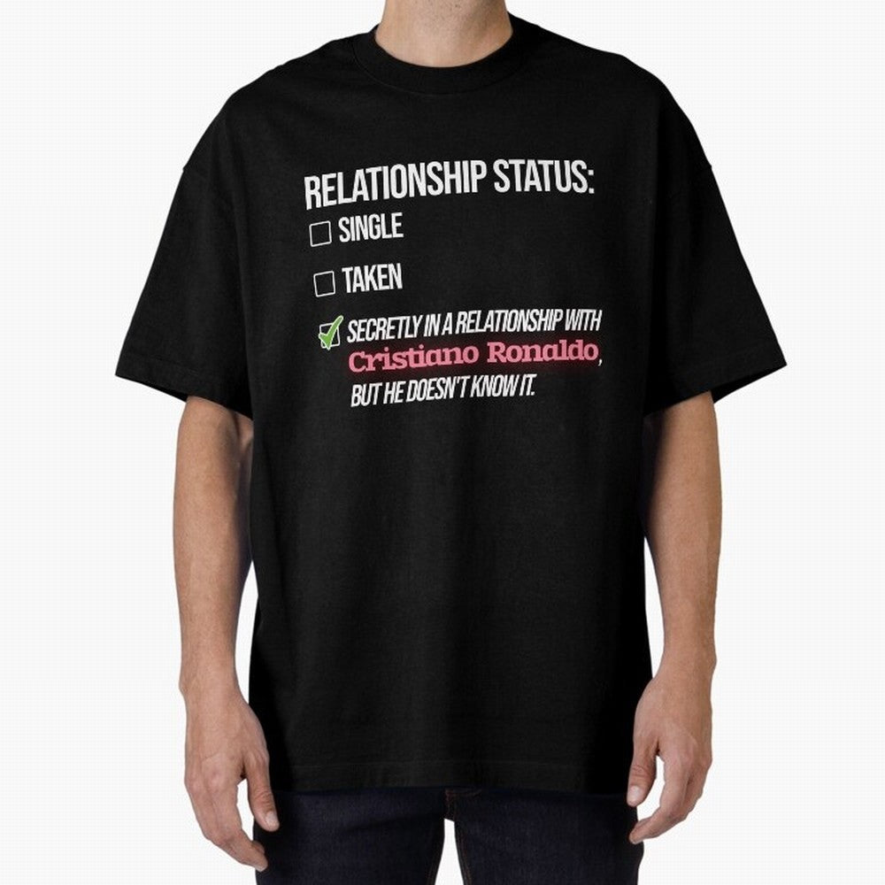 Relationship with Cristiano Ronaldo Oversized T-Shirt Back the Journey through Global Football Passion for FIFA World Cup 2026 Group Stage, Connected to CR7 and Messi, Germany, Match Day Excitement, Supporter Culture, Golden Goals and Global