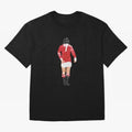 George Best watercolour Manchester United Football Northern Ireland Legend number 7 Man United Red D Oversized T-Shirt Back the Journey through Global Football Passion for FIFA World Cup 2026, Inspired by Neymar, Haaland and Cristiano Ronaldo,