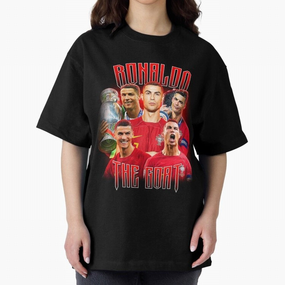 Cristiano Ronaldo Vintage Style Tee, Bootleg Tee, Bootleg T Shirt, Rap Tee Oversized T-Shirt Discover Match Day Hype around FIFA World Cup 2026 Group Stage, Messi, CR7 and Mbappe, England and Germany, Worldwide Fan Energy, Dramatic Goals, Stadium