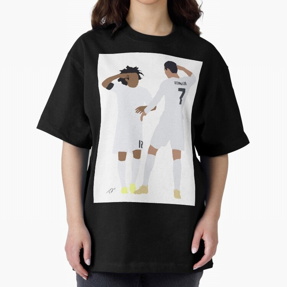Ronaldo & Marcelo Oversized T-Shirt Honor Champions and Dreams in the FIFA World Cup 2026 USA Canada Mexico Journey through Messi and Cristiano Ronaldo Highlights, Spain and Netherlands Pride, Champion Mindset, Group Stage Buzz, Knockout Tension