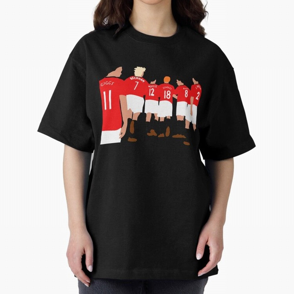 Class of 92 - Manchester United Legends Oversized T-Shirt Follow Every Goal of Match Day Hype around FIFA World Cup 2026 Group Stage, Mbappe, Spain, Football Festival Excitement, Trophy Ambitions, Country Rivalries and Star Player Buzz; Made for