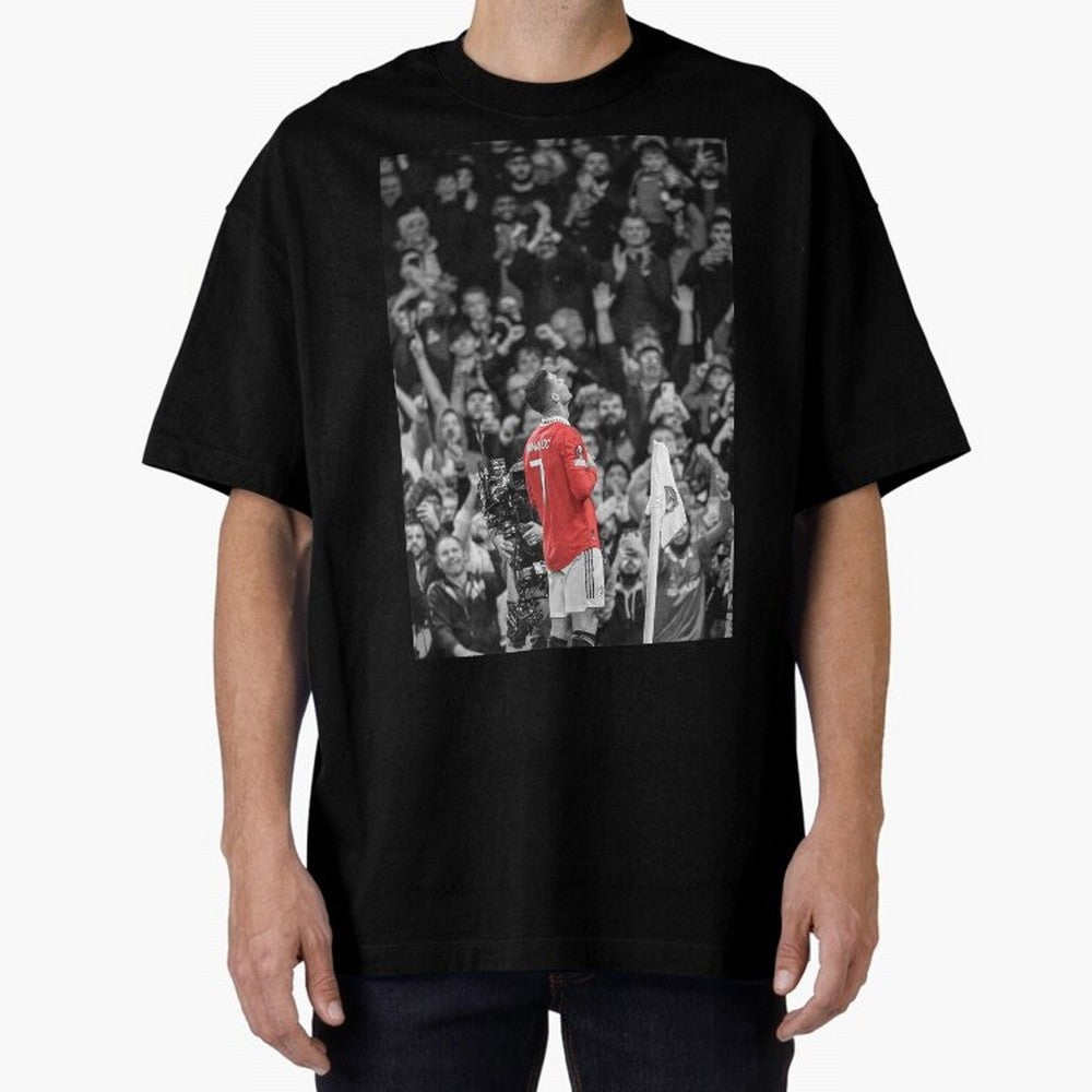 Cristiano Ronaldo Manchester United Oversized T-Shirt Make Game Day About FIFA World Cup 2026 USA Canada Mexico for Fans of CR7 and Argentina, Bringing Supporter Pride, Iconic Celebrations, Legendary Names and Global Match Day Energy; Made for