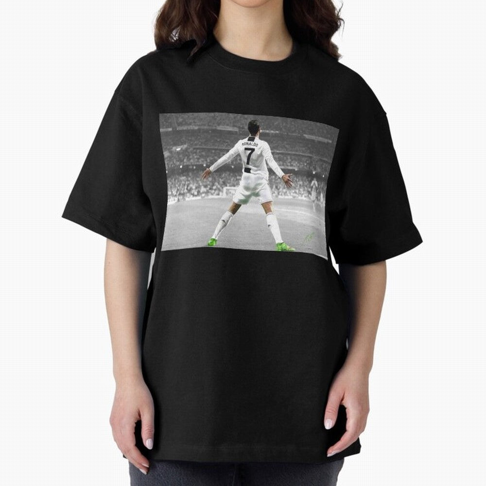 Cristiano Ronaldo Oversized T-Shirt Feel FIFA World Cup 2026 Group Stage Spirit, Built around Spain, Messi, Neymar and Mbappe, Stadium Chants, National Pride, Trophy Dreams and Unforgettable Football Memories; Created for Match Day Parties, Soccer