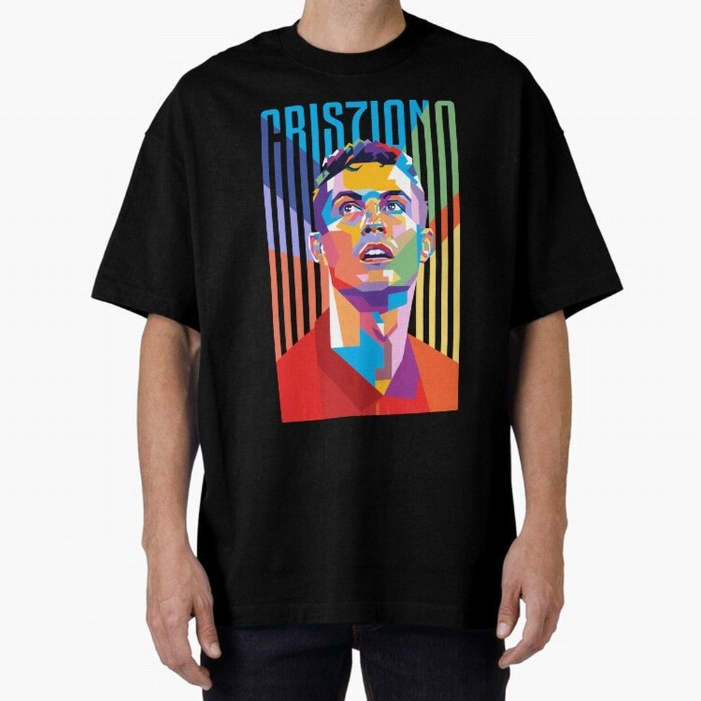CR7 Pop Art Oversized T-Shirt Celebrate Rivalries and Pride in FIFA World Cup 2026 Group Stage Built around Haaland and Mbappe, Portugal, Spain and Germany Energy, Sports Nostalgia, International Competition, Famous Players and Unforgettable