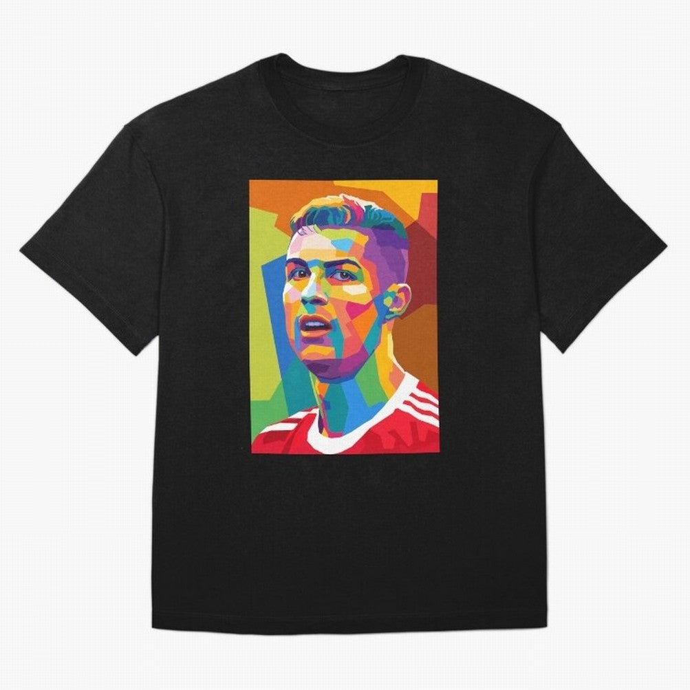 Cristiano Ronaldo Wpap Pop Art Oversized T-Shirt Elevate Match Day Hype around FIFA World Cup 2026 USA Canada Mexico, CR7 and Messi, England, Fan Favorite Moments, National Team Passion, Big Match Drama and Soccer History; Built for Supporters