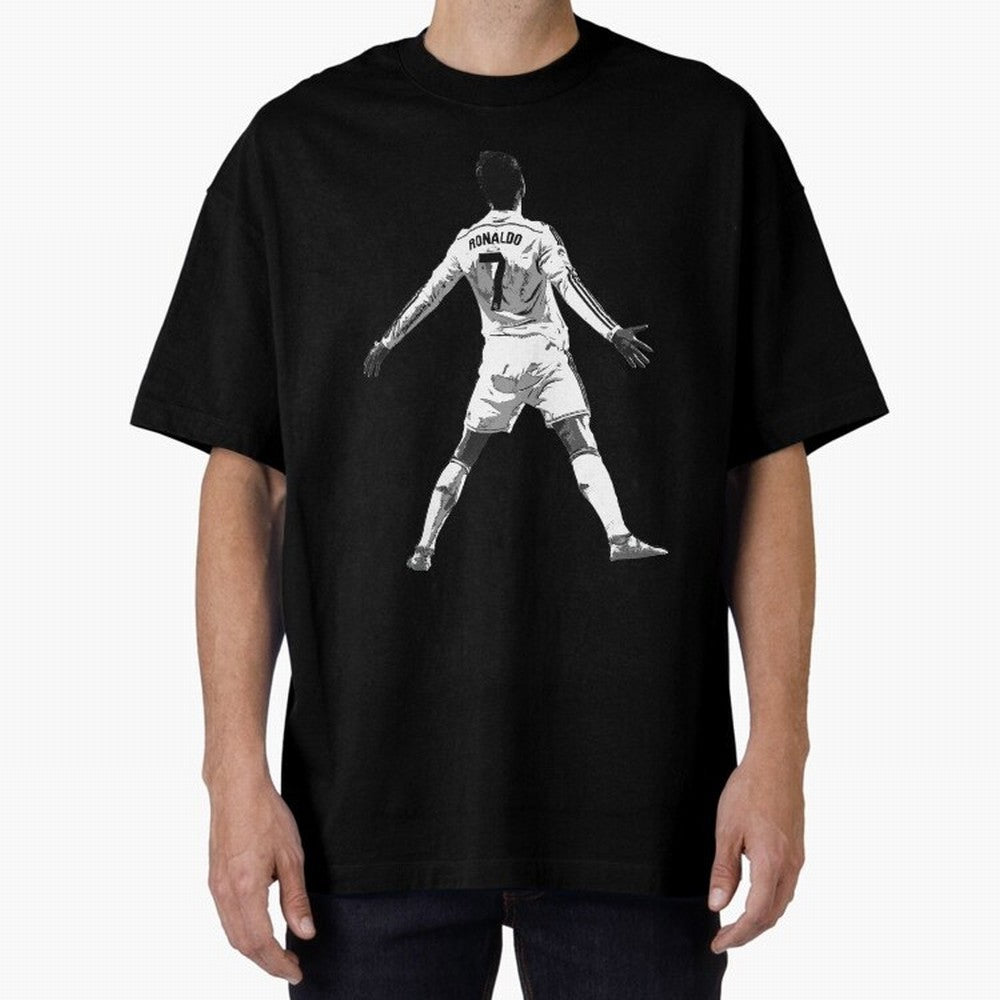 CR7 Cristiano Ronaldo Artwork - Pop Art Style Oversized T-Shirt Bring Retro Soccer Energy to FIFA World Cup 2026 for Fans of Cristiano Ronaldo and Brazil, Portugal and Argentina, Bringing Classic Soccer Heritage, Championship Pressure, Fan Loyalty