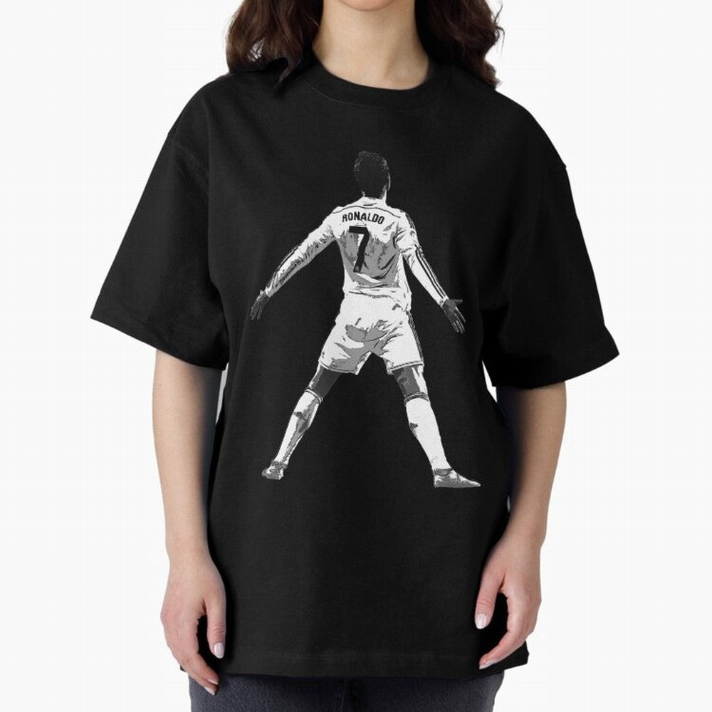 CR7 Cristiano Ronaldo Artwork - Pop Art Style Oversized T-Shirt Bring Retro Soccer Energy to FIFA World Cup 2026 for Fans of Cristiano Ronaldo and Brazil, Portugal and Argentina, Bringing Classic Soccer Heritage, Championship Pressure, Fan Loyalty