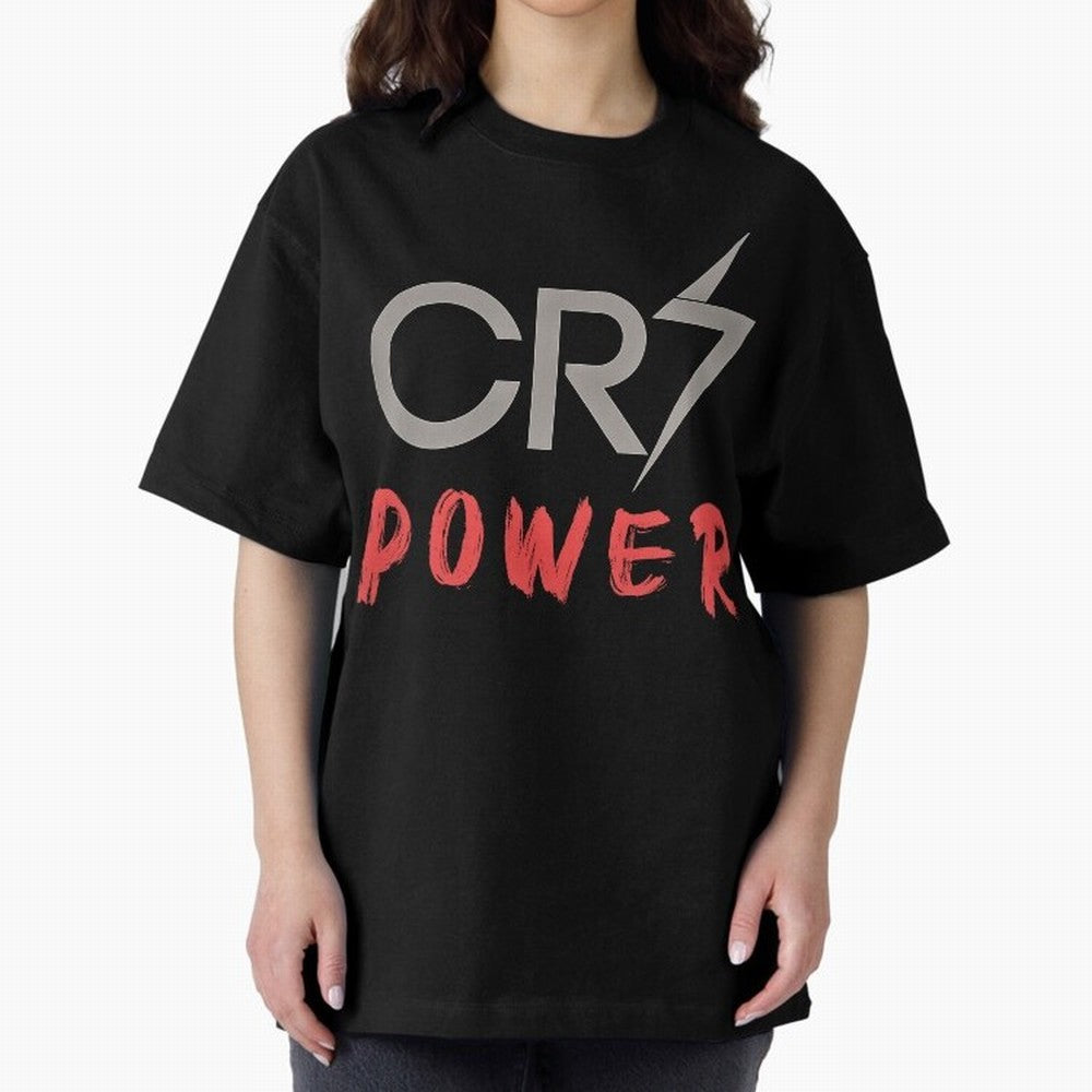 CR7 Power 2 Oversized T-Shirt Celebrate Classic Football Spirit in Global Football Passion for FIFA World Cup 2026 USA Canada Mexico, Centered on Messi, Neymar and Mbappe, Portugal, Spain and Germany, Championship Spirit, Famous Goals, Roaring
