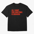 Cristiano Ronaldo - All I Want For Christmas Is Siuuuuuu Oversized T-Shirt Fuel Your Fan Pride for the FIFA World Cup 2026 Group Stage Journey through Haaland Highlights, Portugal Pride, Retro Football Energy, Iconic Rivalries, Trophy Chase Drama