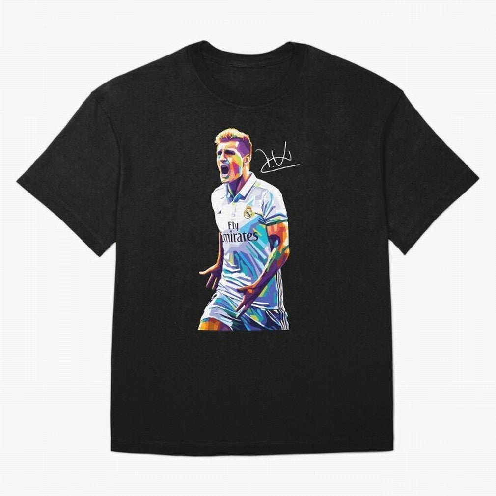 Kroos Footballer Wpap Art Oversized T-Shirt Bring Bold Fan Energy to Match Day Hype around FIFA World Cup 2026 USA Canada Mexico, Neymar, England, Classic Soccer Heritage, Championship Pressure, Fan Loyalty and International Pride; Perfect for