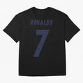 Cristiano Ronaldo 7 Oversized T-Shirt Celebrate Supporters United by the FIFA World Cup 2026 Group Stage Journey through Haaland and Mbappe Highlights, Spain Pride, Soccer Culture, Superstar Moments, National Team Dreams and Competitive Fire; Ideal