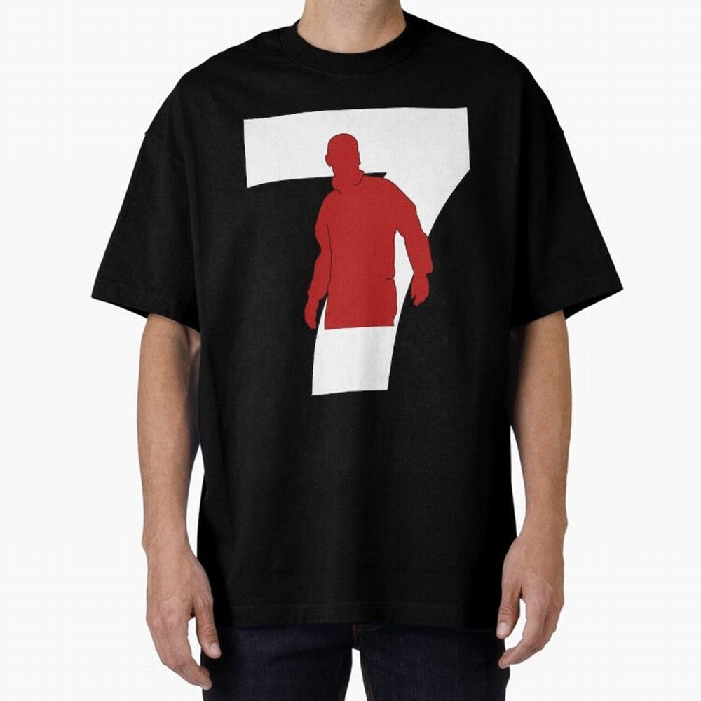 Eric Cantona Manchester United 7 Oversized T-Shirt Feel International Energy from Global Football Passion for FIFA World Cup 2026, Driven by Cristiano Ronaldo, Haaland and CR7, France, Stadium Memories, Football Loyalty, International Chants and