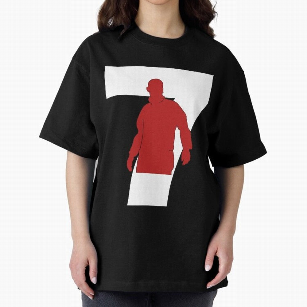 Eric Cantona Manchester United 7 Oversized T-Shirt Feel International Energy from Global Football Passion for FIFA World Cup 2026, Driven by Cristiano Ronaldo, Haaland and CR7, France, Stadium Memories, Football Loyalty, International Chants and