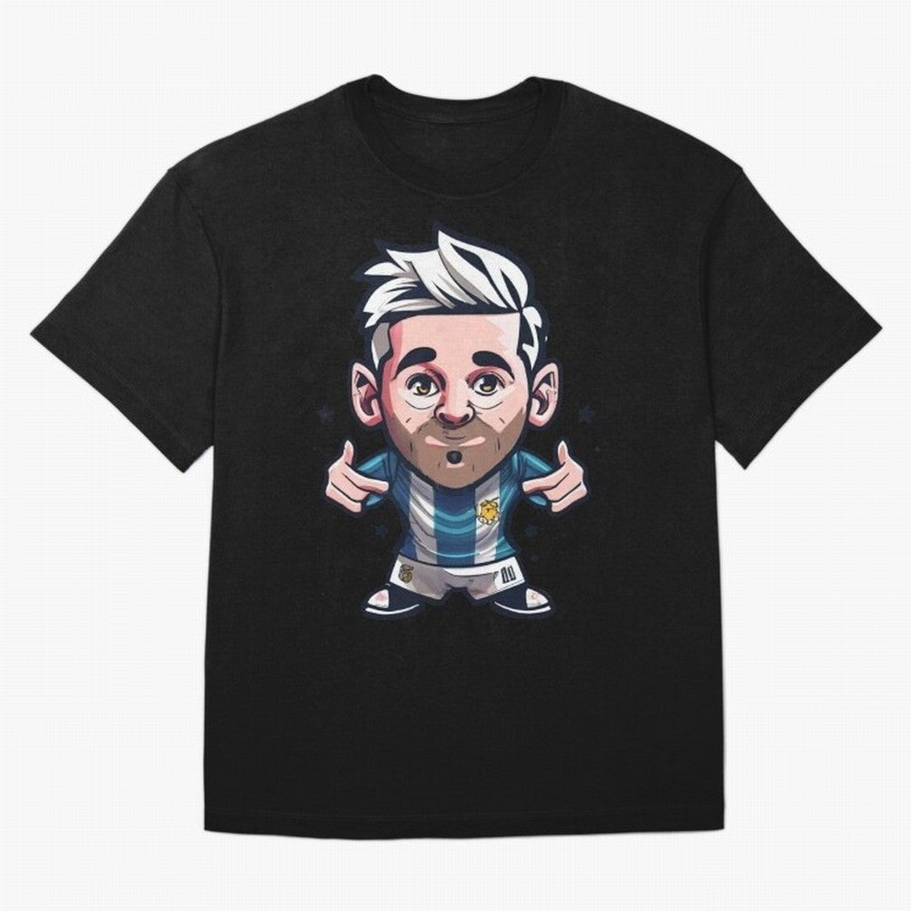 Lionel Messi Oversized T-Shirt Celebrate the Next Chapter of FIFA World Cup 2026 USA Canada Mexico Inspired by Messi, Neymar and Mbappe, Argentina, France and Brazil Energy, Sports Nostalgia, International Competition, Famous Players and