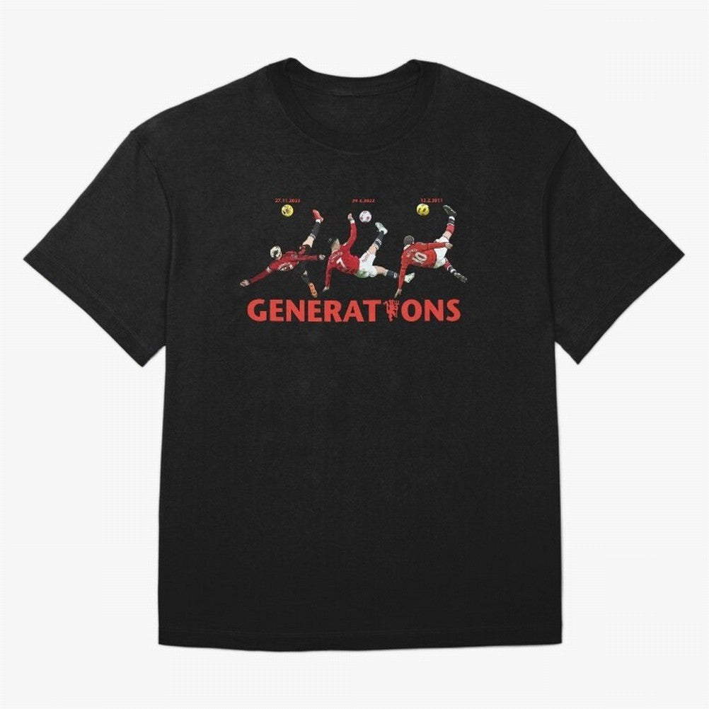 Generations of Manchester United Oversized T-Shirt Relive the Noise and Pride of Global Football Passion for FIFA World Cup 2026 Group Stage, Driven by Haaland and Mbappe, Argentina and Brazil, Match Day Excitement, Supporter Culture, Golden Goals